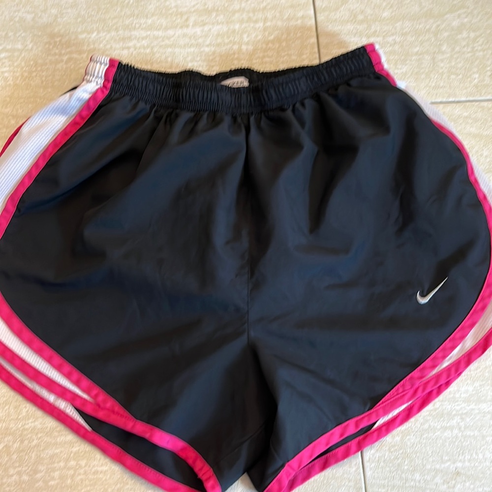 Nike black/ pink athletic shorts